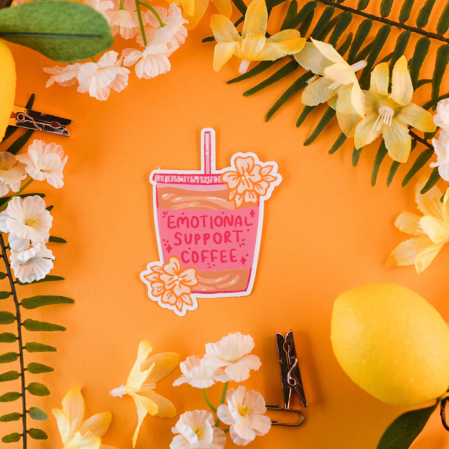 Emotional Support Coffee Sticker