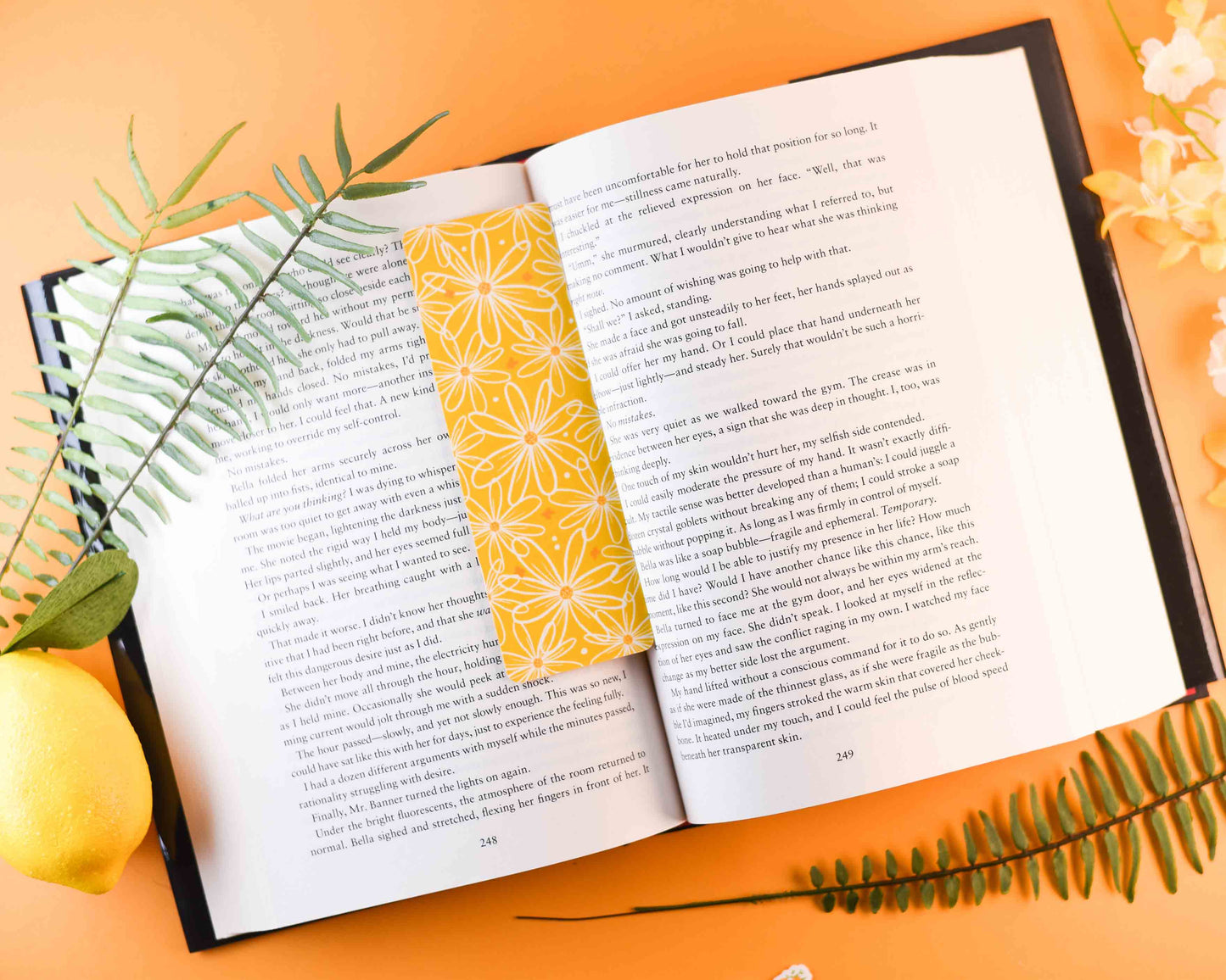 Yellow and White Flower Bookmark