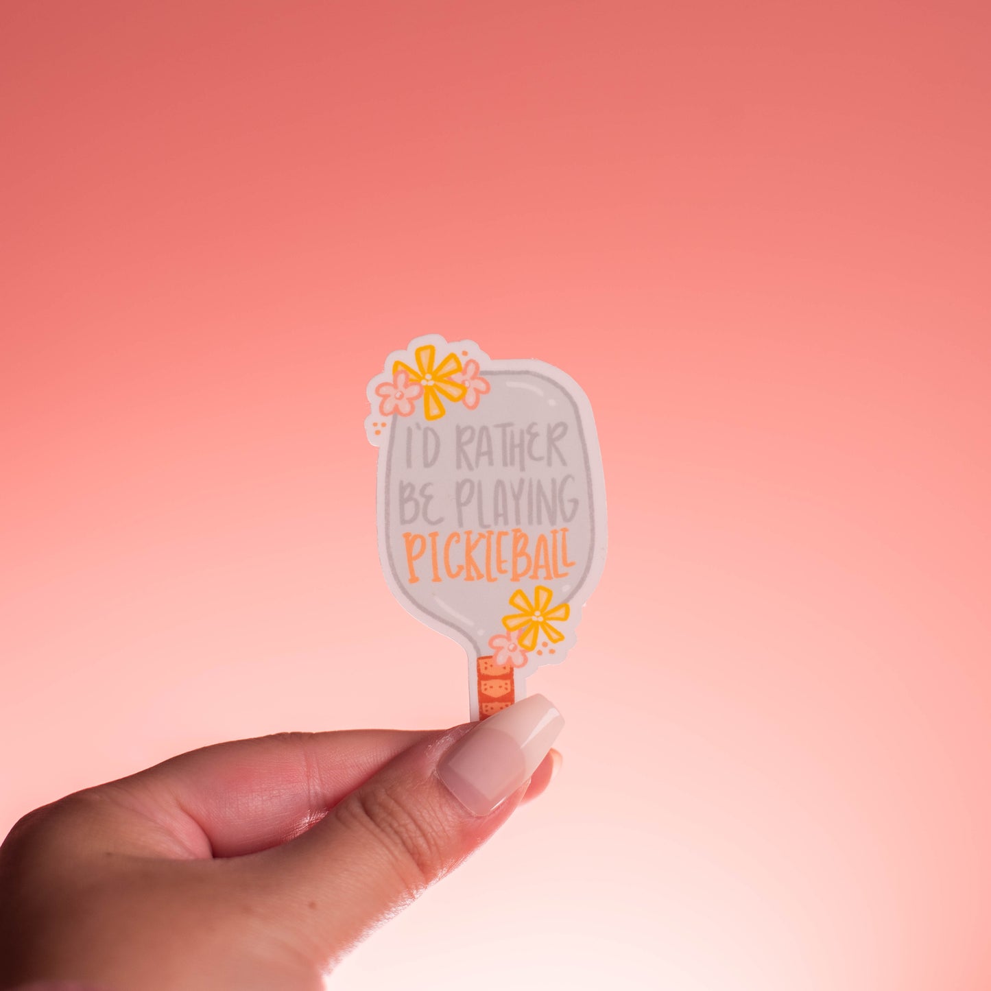 I'd Rather Be Playing Pickle Ball Sticker