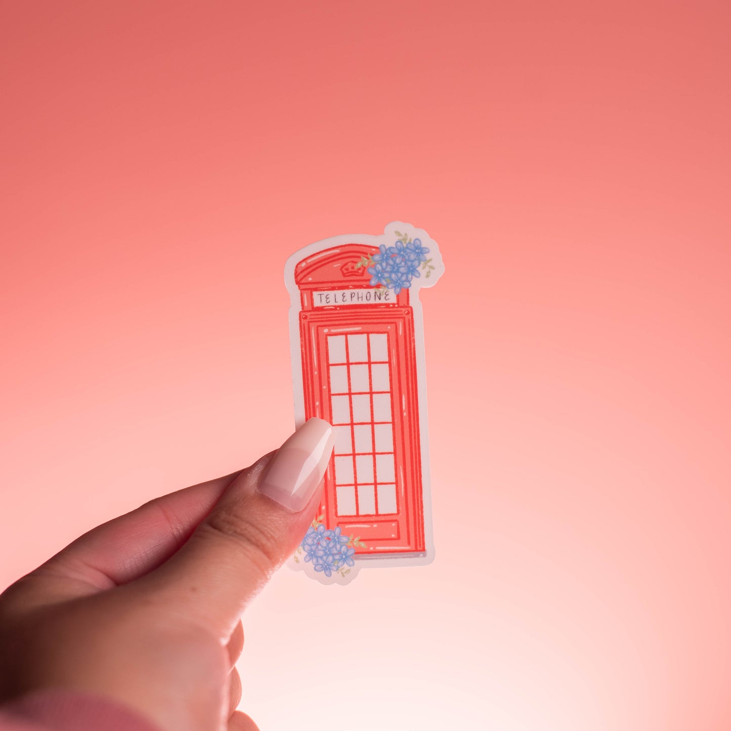 Red Phone Booth Sticker