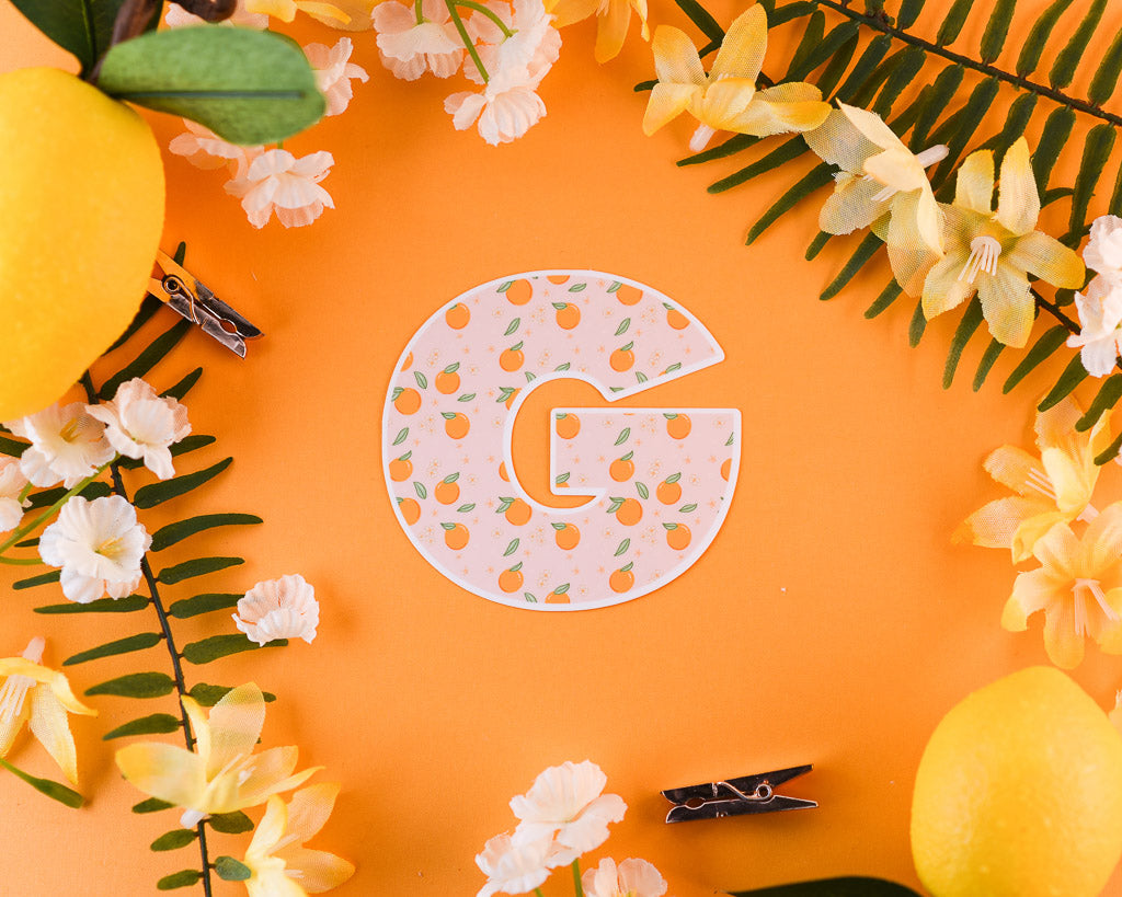Alphabet Orange Stickers