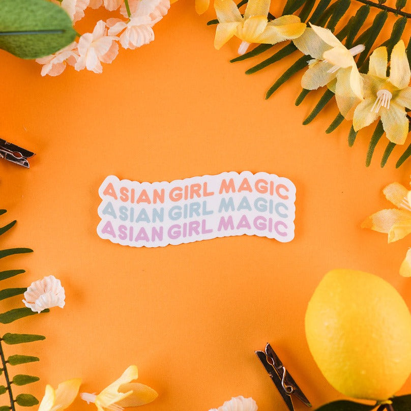 Asian Girl Magic Sticker