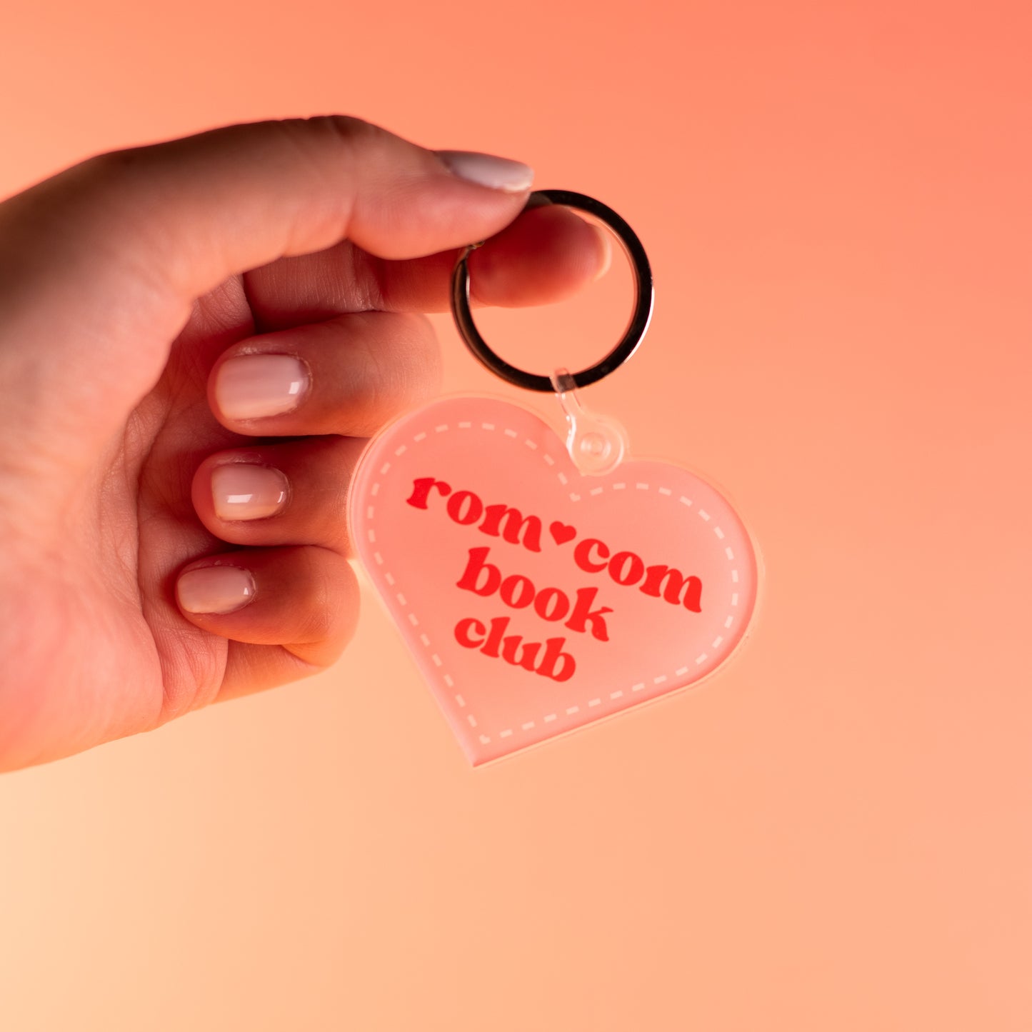 Rom Com Bookclub Keychain