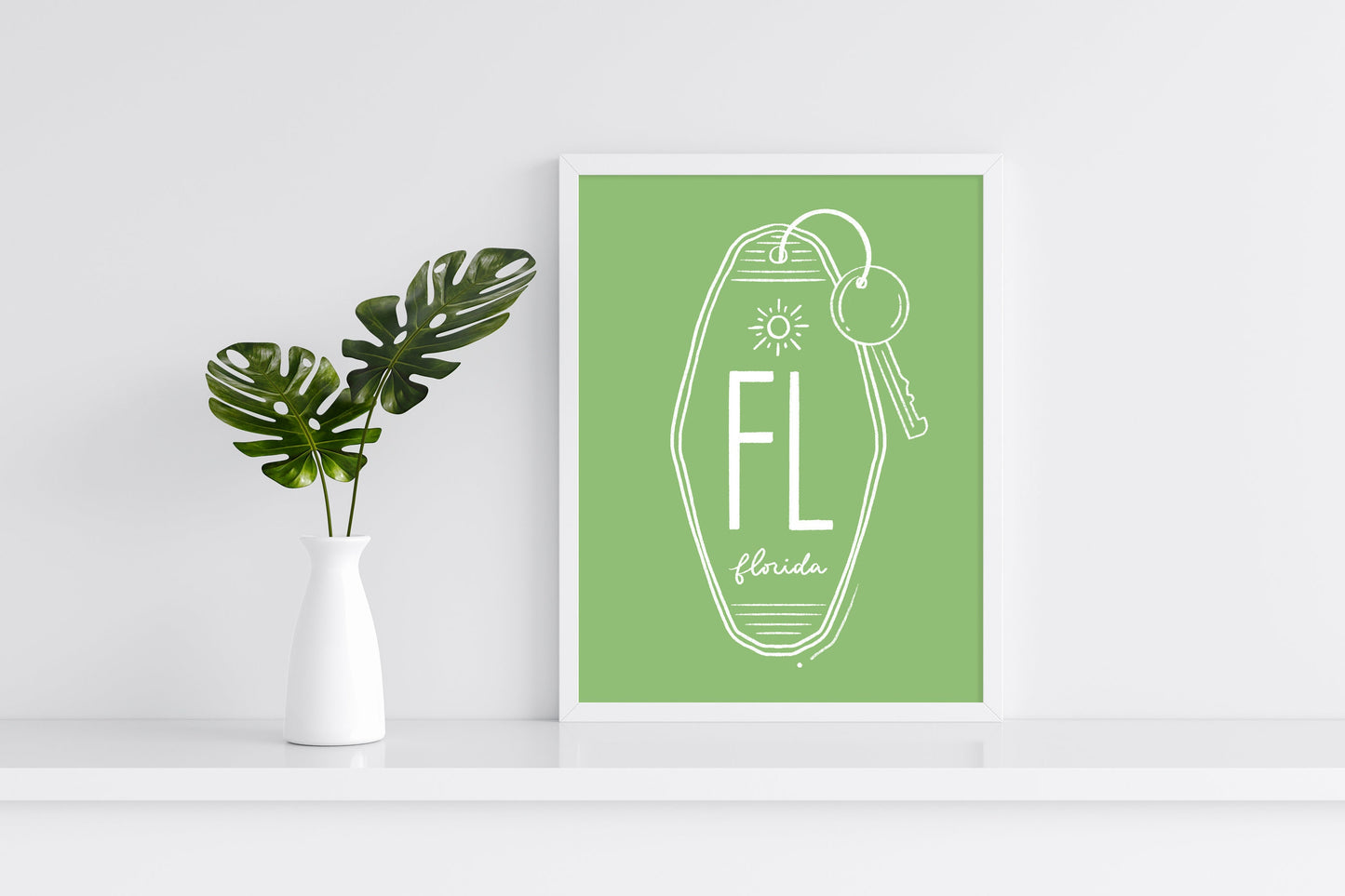 Illustrated Florida Art Print