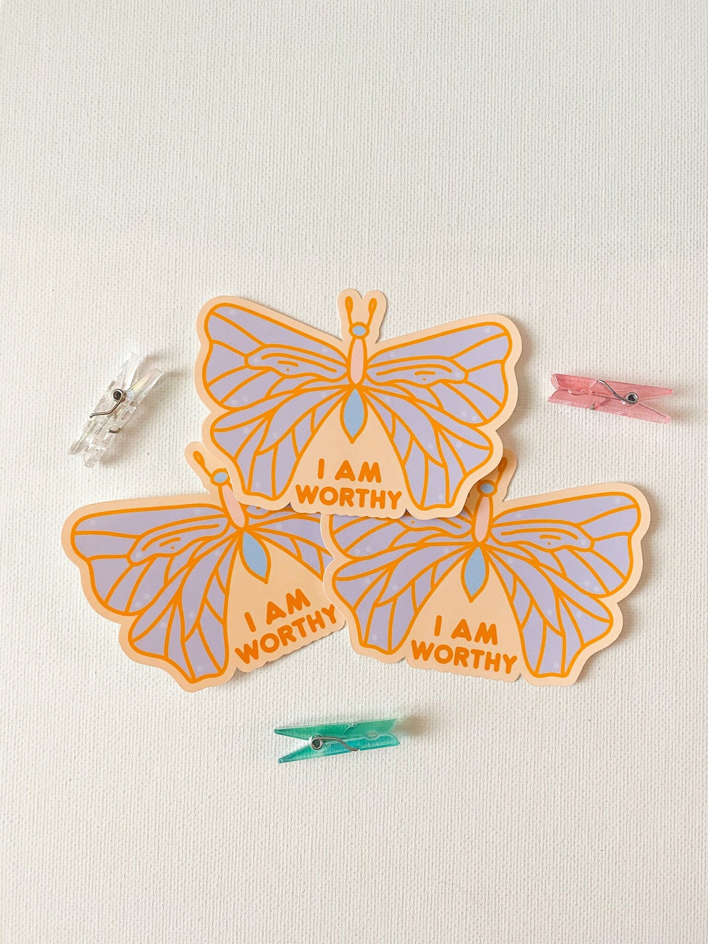 Worthy Butterfly Sticker