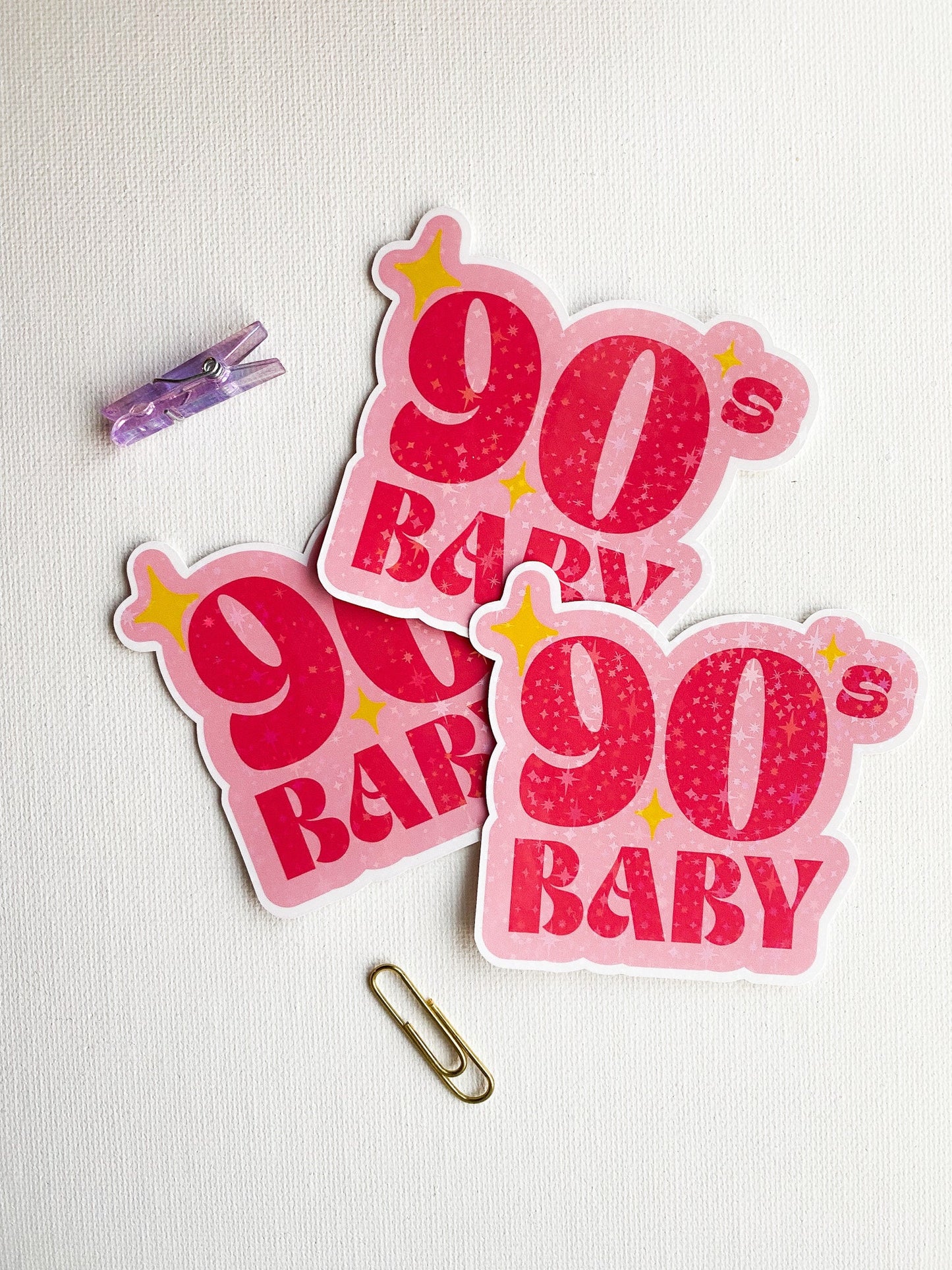 Retro 90s Baby Holographic Sticker