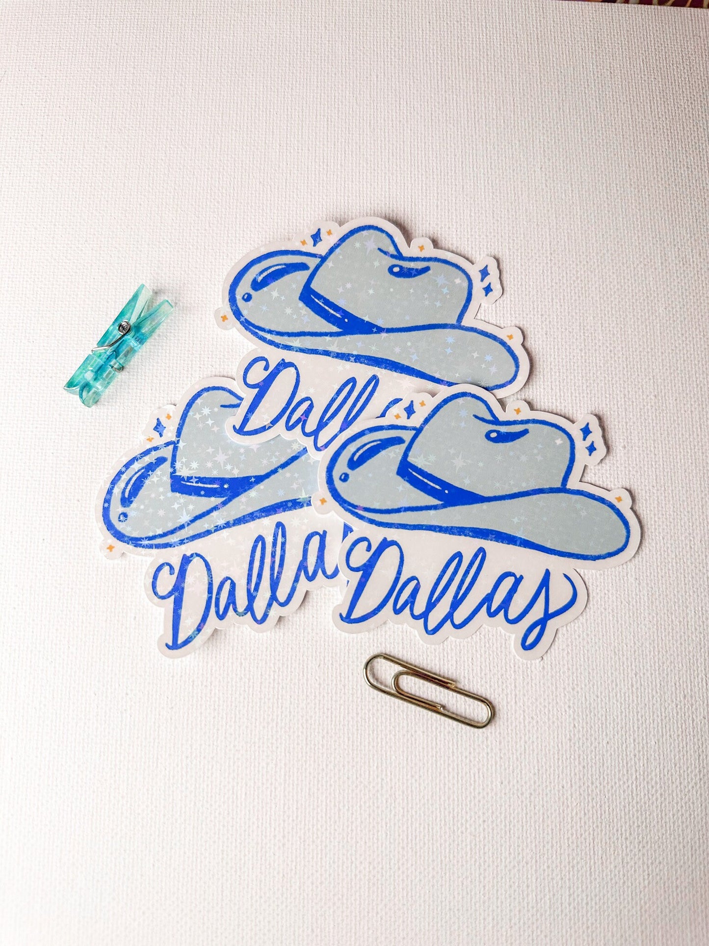 Holographic Dallas Cowgirl Sticker