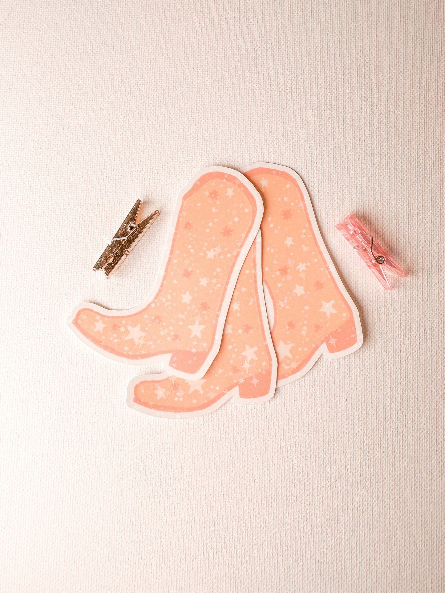 Holographic Cowboy Boot Sticker