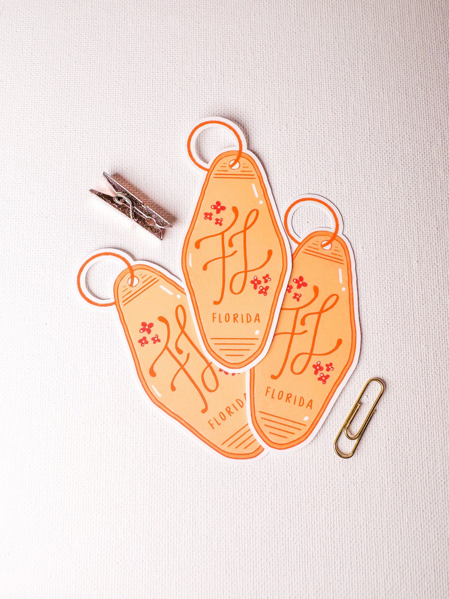 Vintage Florida Keychain Sticker