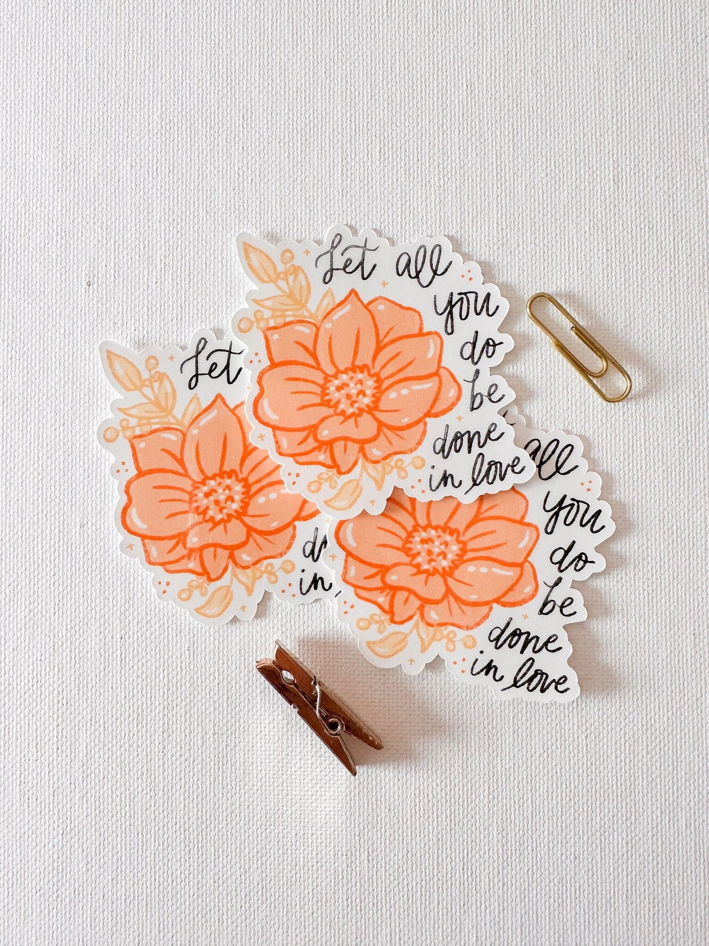 Floral Scripture Sticker