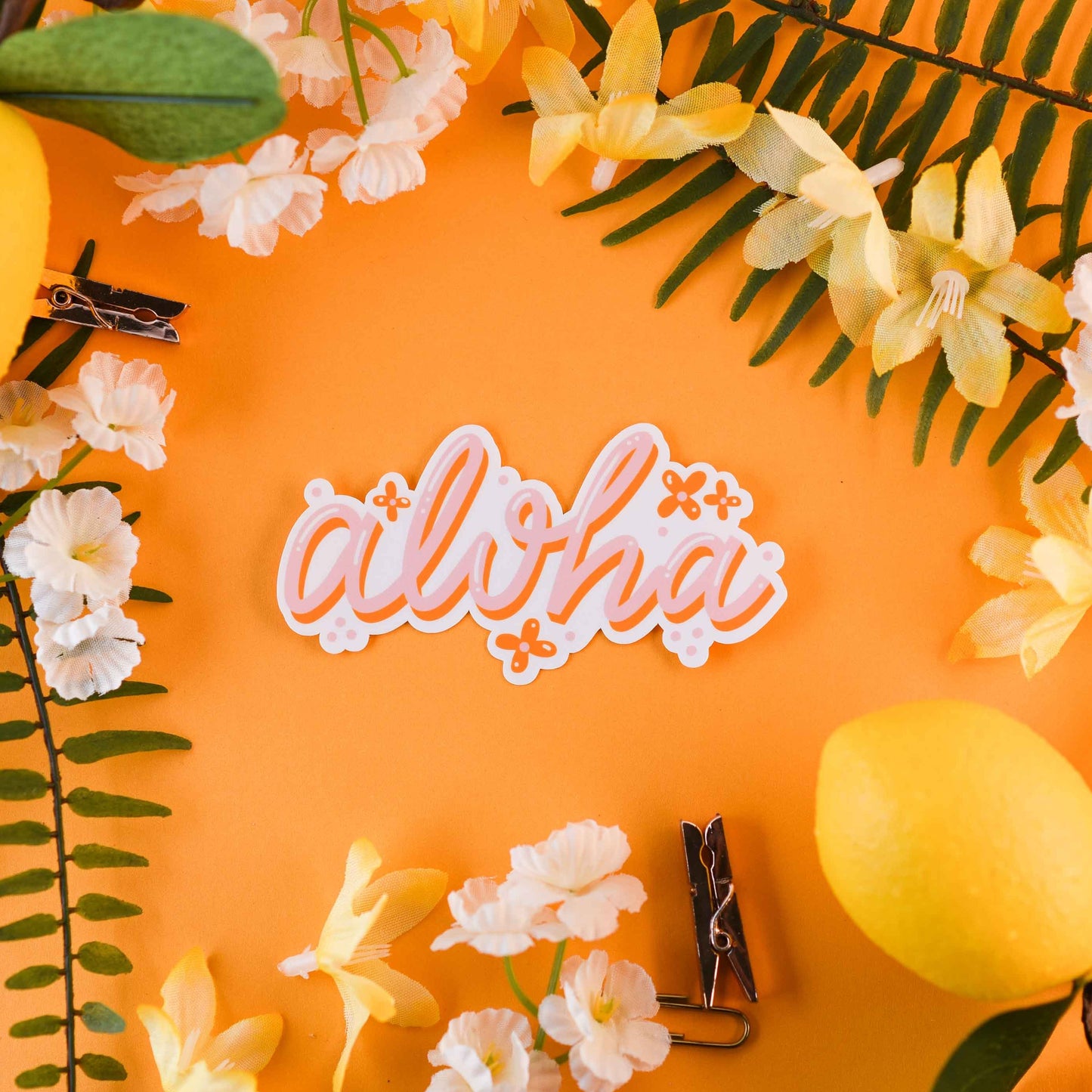 Cute Cursive ALOHA Sticker