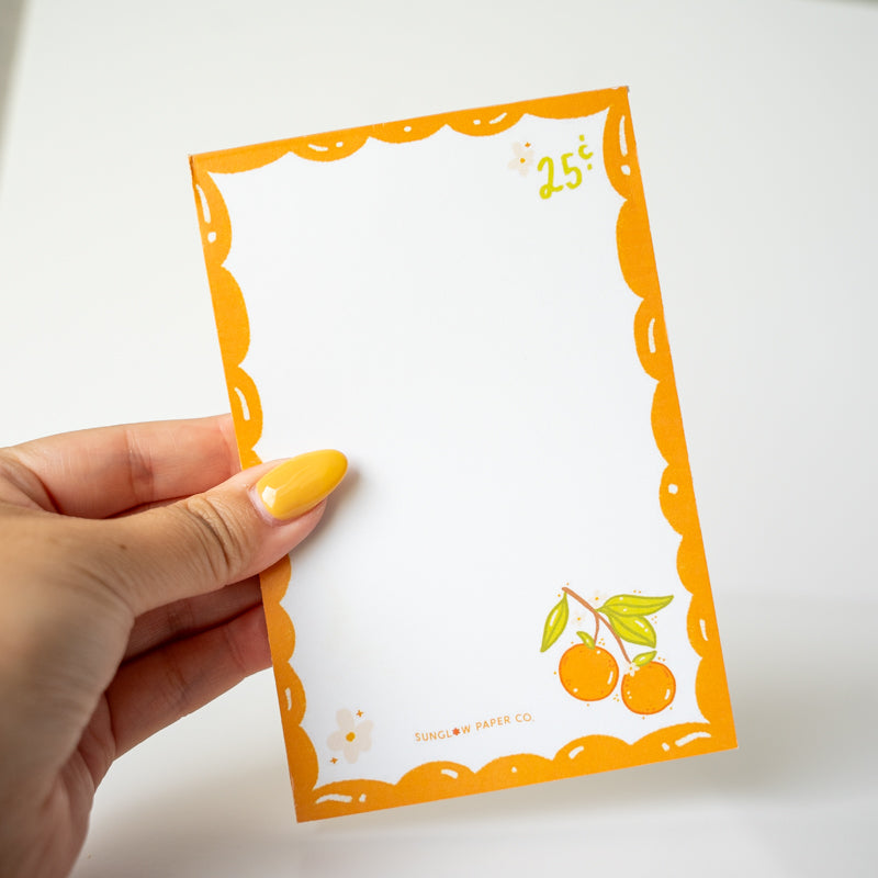 Orange Stamp Notepad