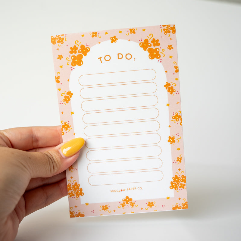 Floral Arch 'To Do List' Notepad