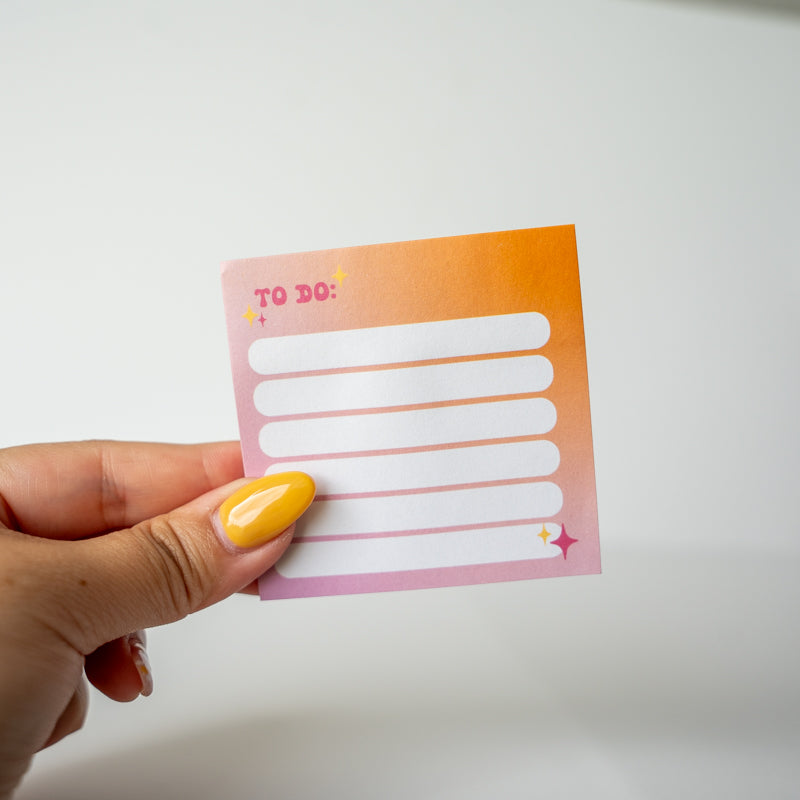 Retro To Do List Sticky Note Pad
