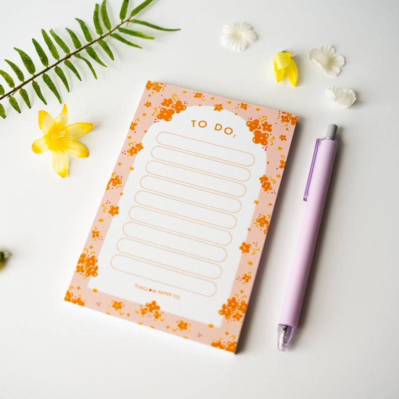 Floral Arch 'To Do List' Notepad