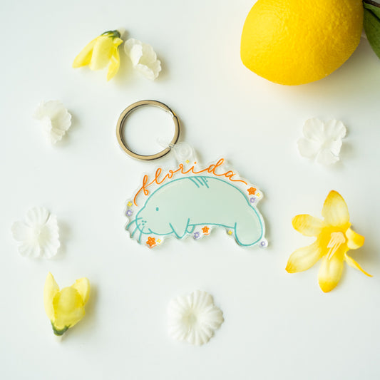 Manatee Keychain