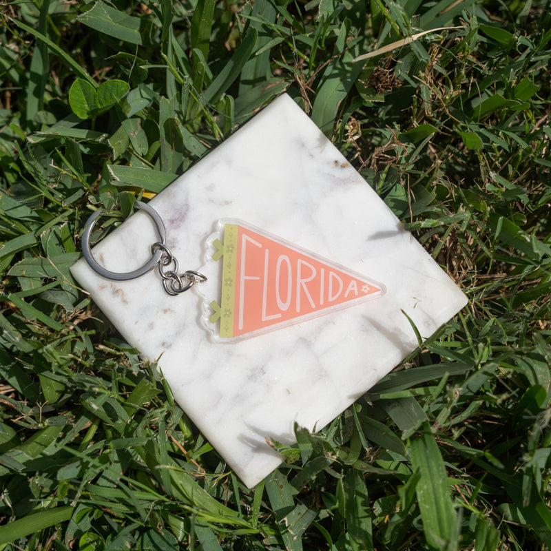 Florida Pennant Flag Keychain