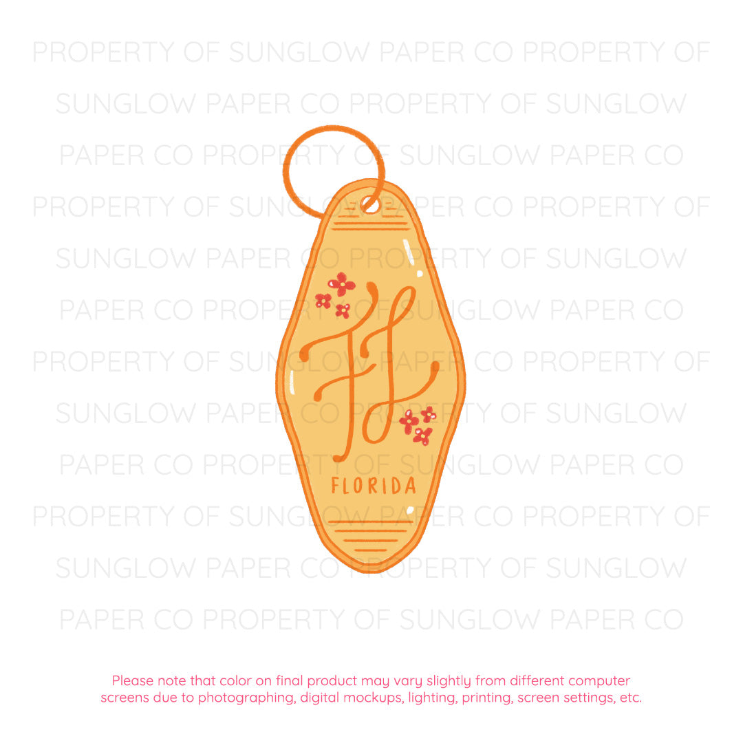 Illustrated Vintage Florida Keychain Print
