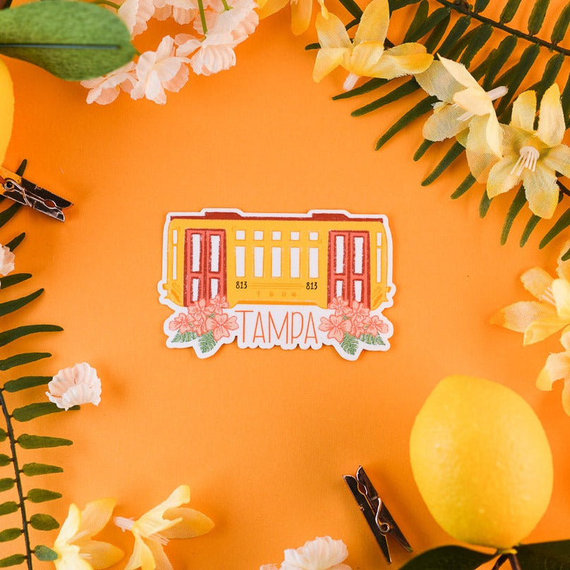 Tampa Trolly Sticker | Sunglow Paper Co. ☀️
